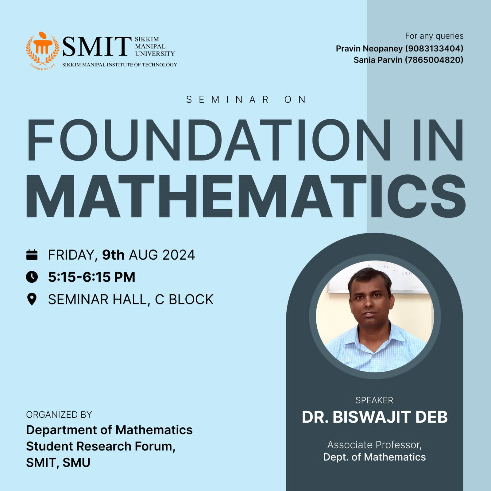 Foundation on Mathematics seminar