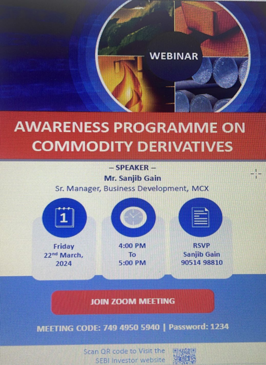 Special Lecture session for student and faculty members on commodities derivatives market 