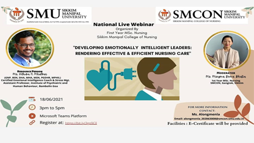Webinar: “Developing emotionally intelligent leaders: Rendering effective and efficient nursing care”