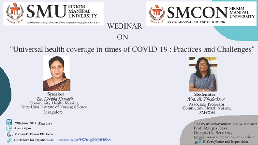 Webinar Universal health coverage in times of COVID-19