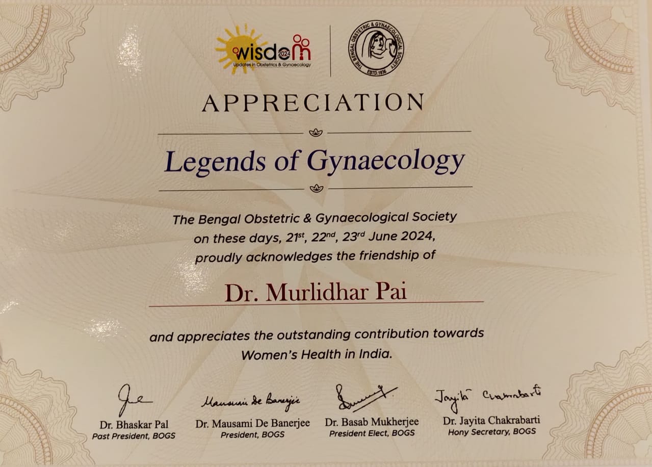 Sikkim Manipal Institute of Medical Sciences Dean Honored as a Legend of Gynaecology