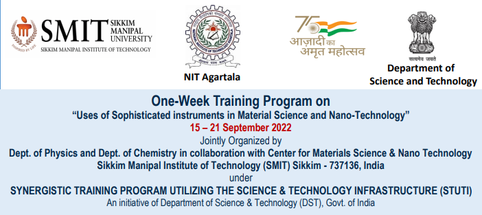 One-Week Training Program on “Uses of Sophisticated instruments in Material Science and Nano-Technology” 