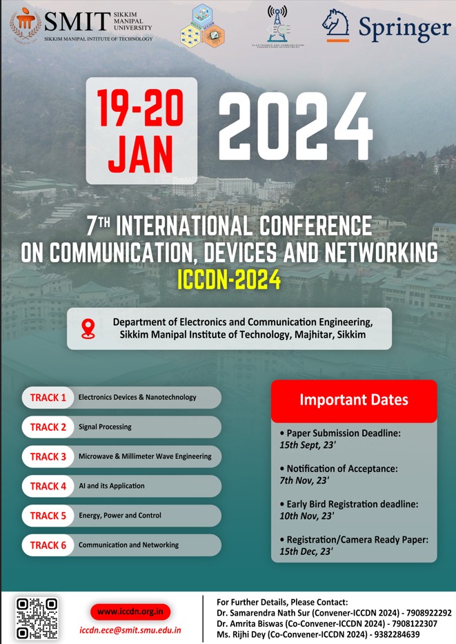 International Conference on Communication, Devices and Networking (ICCDN 2024)