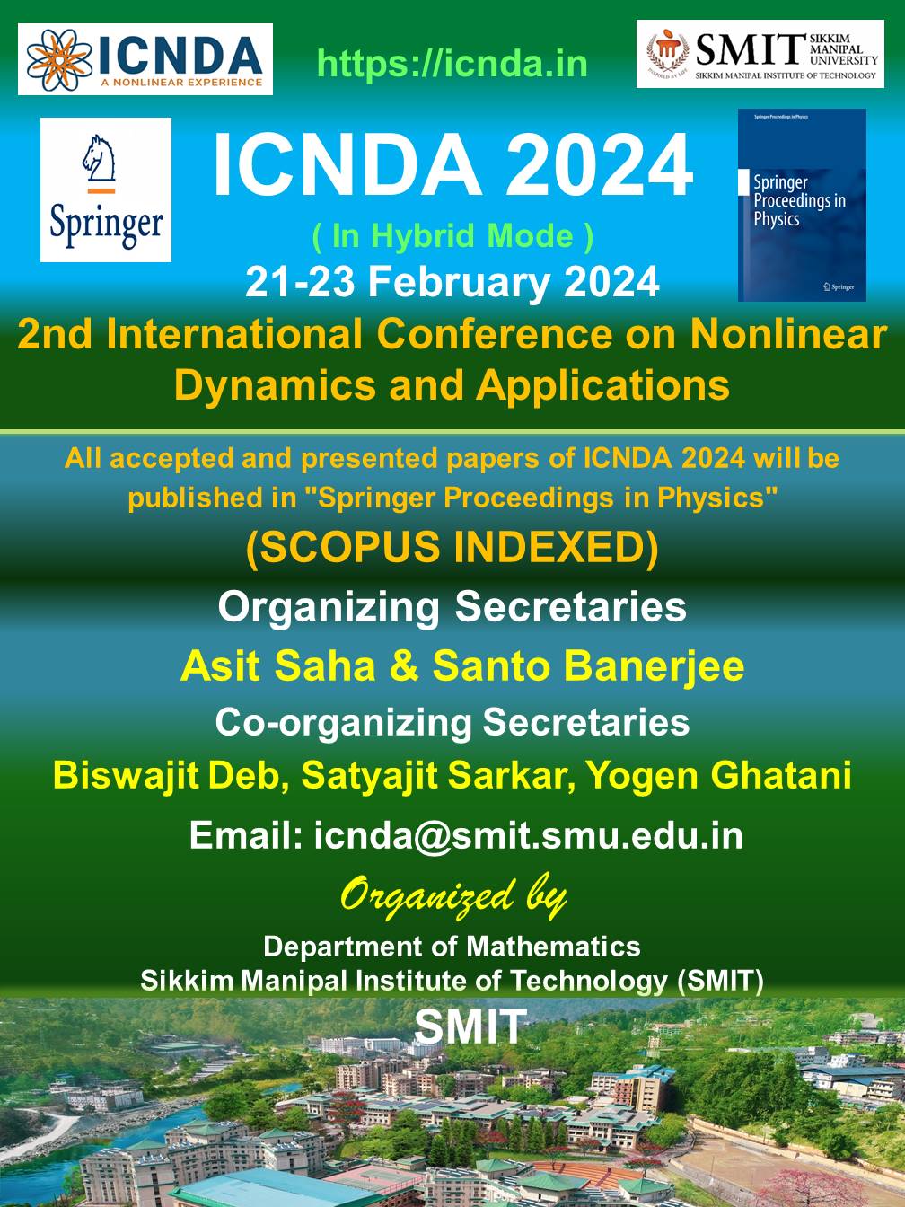 2nd International Conference on Nonlinear Dynamics and Applications (ICNDA 2024)